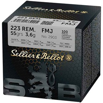 Sellier &amp; Bellot .223 Rem 55Gr FMJ