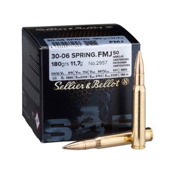 Sellier &amp; Bellot .30-06 Spr 180Gr FMJ