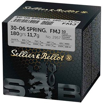 Sellier &amp; Bellot .30-06 Spr 180Gr FMJ