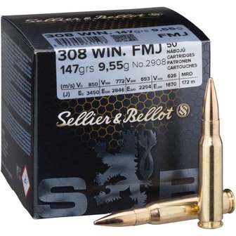 Sellier &amp; Bellot .308 Win 147Gr FMJ