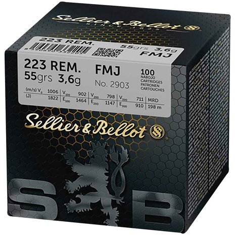 Sellier & Bellot .223 Rem 55Gr FMJ