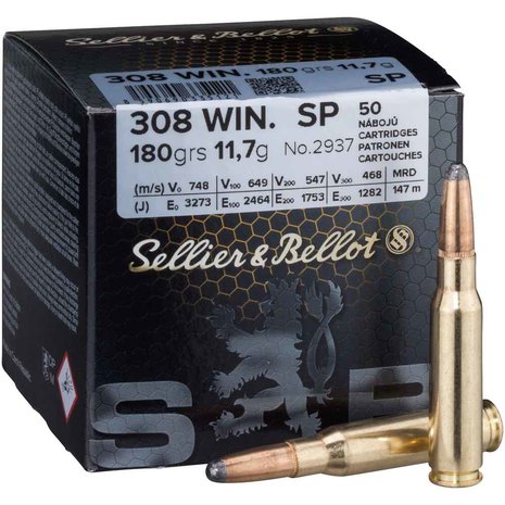 Sellier & Bellot .308 Win 180Gr FMJ