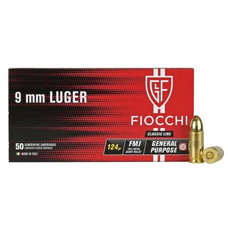 Fiocchi 9x19 FMJ 124 Gr
