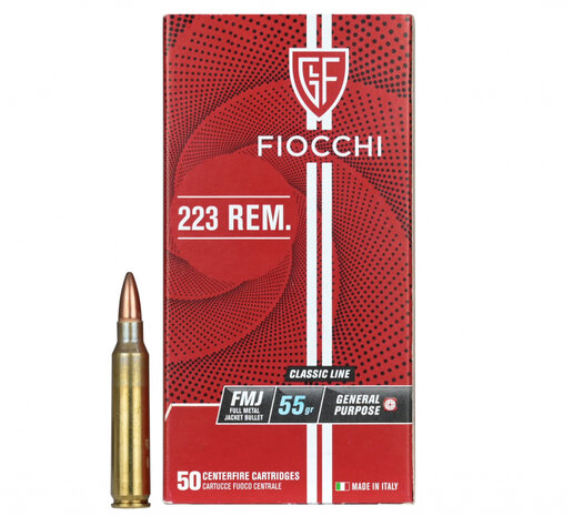 Fiocchi .223 Rem 55 Gr FMJ