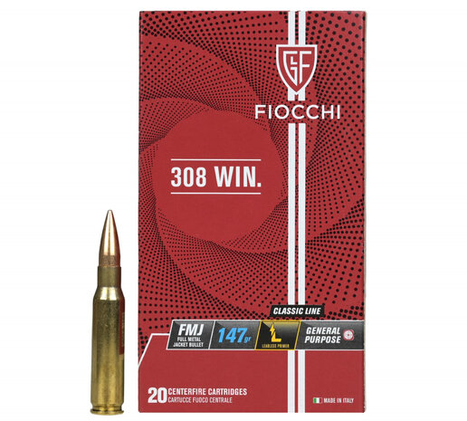 Fiocchi .308 Win 147gr FMJ